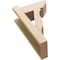 Ekena Millwork 6-in W x 12-in D x 20-in H Funston Slat Rough Cedar Woodgrain TimberThane Outlooker, Primed Tan OUTUR060X12X20FST24RCPR - alternate 5